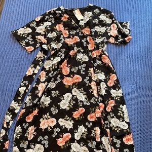 BTFBM Flowered Maxi Kimono Dress